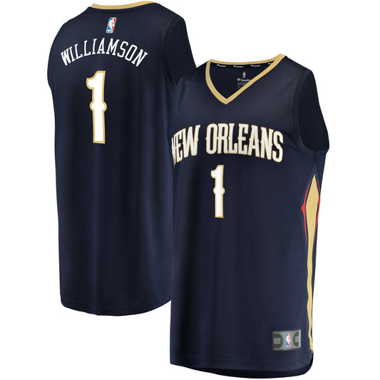 Zion Williamson New Orleans Pelicans Fanatics Branded Fast Break Replica Jersey Navy - Icon Edition